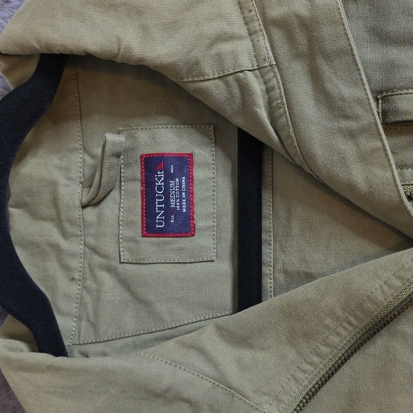 UNTUCKit Womens Military Jacket medium Green Olivio field outdoors Cotton - Picture 2 of 13